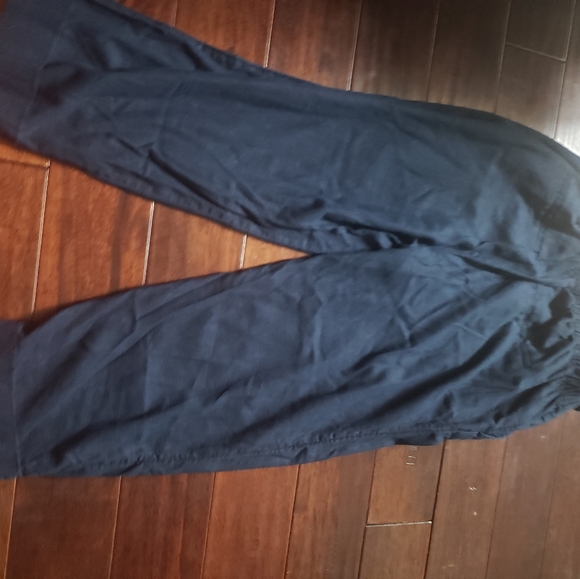 Dark Denim Loft Paper Bag Waist Pants - Picture 4 of 4
